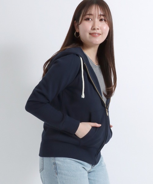 Champion(チャンピオン)の「Champion(チャンピオン)ワンポイントロゴ刺繍 スウェットジップアップパーカー レディース/長袖/フーディー(パーカー・レディース・ピンク系その他/ピンクベージュ/オフホワイト/ネイビー/ブラック/グレー/クリーム/ブラウン/ブルー/ワイン/ミント・M/XL/L)」の18枚目の写真