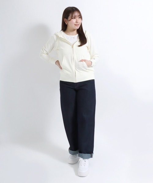 Champion(チャンピオン)の「Champion(チャンピオン)ワンポイントロゴ刺繍 スウェットジップアップパーカー レディース/長袖/フーディー(パーカー・レディース・ピンク系その他/ピンクベージュ/オフホワイト/ネイビー/ブラック/グレー/クリーム/ブラウン/ブルー/ワイン/ミント・M/XL/L)」の14枚目の写真
