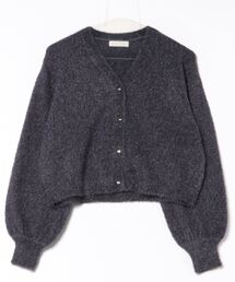 ラメシャギーVネックカーディガン