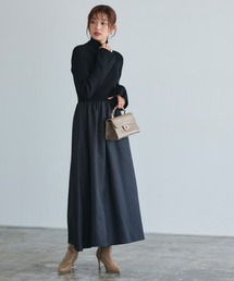 Pierrot | タートルネックフレアスリーブドッキングワンピース(ワンピース)