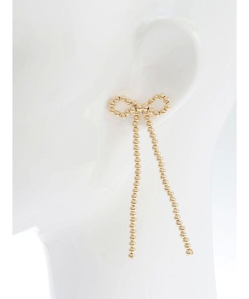 EVRIS（エヴリス）の「RIBBON MOTIF ピアス（ピアス（両耳用）・レディース・ゴールド/シルバー・FREE）」の8枚目の写真