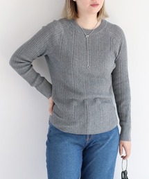 cepo | ランダムリブクルーネックニット(Tシャツ/カットソー)