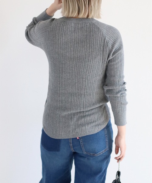 cepo(セポ)の「ランダムリブクルーネックニット(Tシャツ/カットソー・レディース・チャコール/グレー/オフホワイト・M)」の19枚目の写真