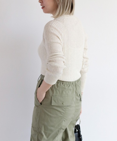 cepo(セポ)の「ランダムリブクルーネックニット(Tシャツ/カットソー・レディース・チャコール/グレー/オフホワイト・M)」の14枚目の写真