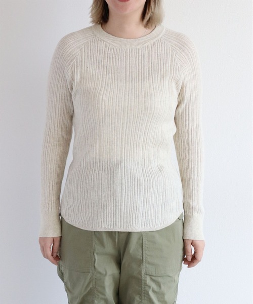 cepo(セポ)の「ランダムリブクルーネックニット(Tシャツ/カットソー・レディース・チャコール/グレー/オフホワイト・M)」の11枚目の写真