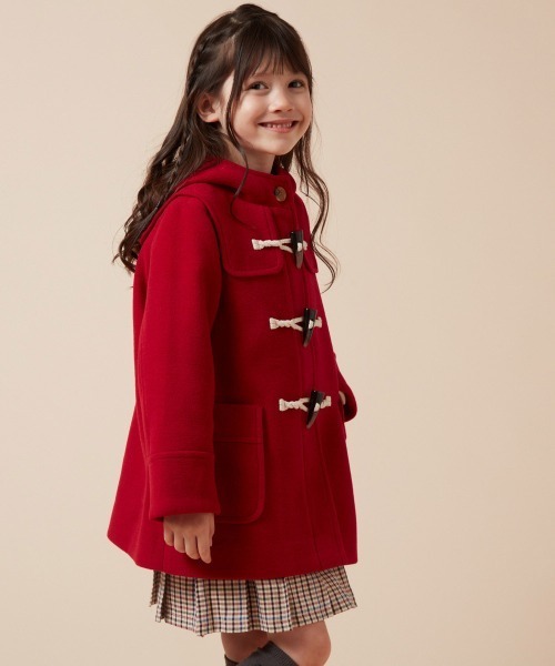 a.v.v（アーヴェヴェ）の「[140-150]【選べる5色展開】ライトフェイクウールダッフルコート（ダッフルコート・キッズ・ベージュ/ネイビー/レッド/ピンク/ライトブルー・140/150）」の21枚目の写真