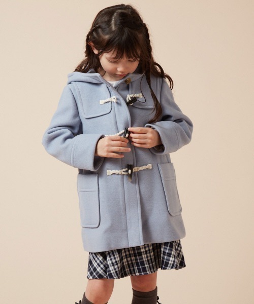 a.v.v（アーヴェヴェ）の「[140-150]【選べる5色展開】ライトフェイクウールダッフルコート（ダッフルコート・キッズ・ベージュ/ネイビー/レッド/ピンク/ライトブルー・140/150）」の6枚目の写真