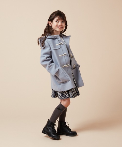 a.v.v（アーヴェヴェ）の「[140-150]【選べる5色展開】ライトフェイクウールダッフルコート（ダッフルコート・キッズ・ベージュ/ネイビー/レッド/ピンク/ライトブルー・140/150）」の11枚目の写真