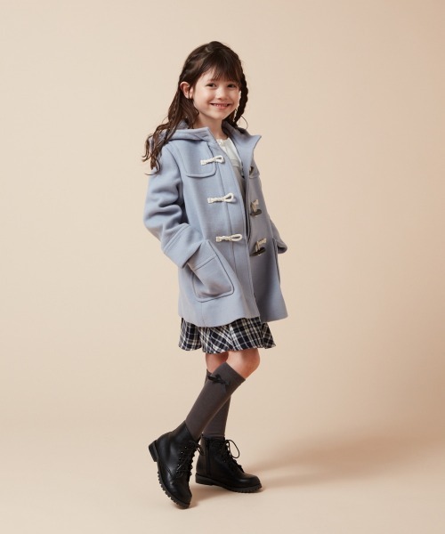 a.v.v（アーヴェヴェ）の「[140-150]【選べる5色展開】ライトフェイクウールダッフルコート（ダッフルコート・キッズ・ベージュ/ネイビー/レッド/ピンク/ライトブルー・140/150）」の12枚目の写真
