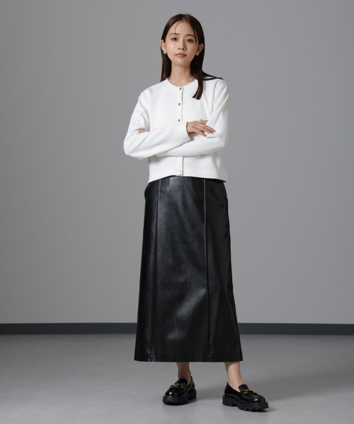 NANO universe（ナノユニバース）の「サカリバドットクルーネックカーディガン（カーディガン/ボレロ・レディース・ブラック/グレー/アイボリー・FREE）」の10枚目の写真