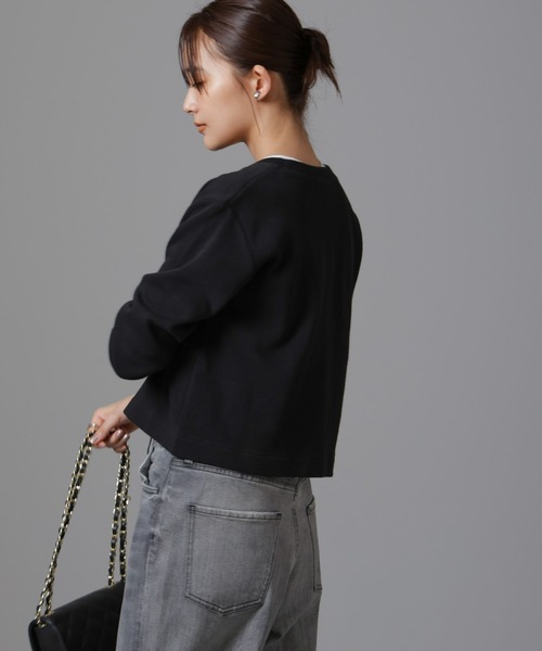 NANO universe（ナノユニバース）の「サカリバドットクルーネックカーディガン（カーディガン/ボレロ・レディース・ブラック/グレー/アイボリー・FREE）」の18枚目の写真