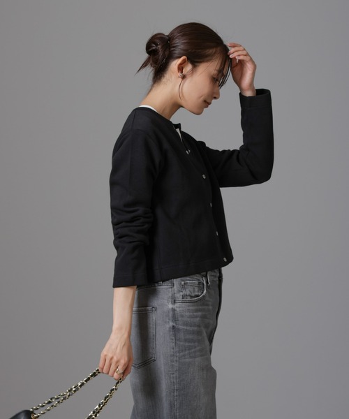 NANO universe（ナノユニバース）の「サカリバドットクルーネックカーディガン（カーディガン/ボレロ・レディース・ブラック/グレー/アイボリー・FREE）」の19枚目の写真