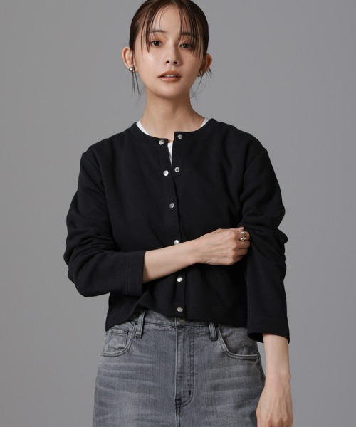 NANO universe（ナノユニバース）の「サカリバドットクルーネックカーディガン（カーディガン/ボレロ・レディース・ブラック/グレー/アイボリー・FREE）」の20枚目の写真