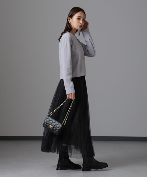 NANO universe（ナノユニバース）の「サカリバドットクルーネックカーディガン（カーディガン/ボレロ・レディース・ブラック/グレー/アイボリー・FREE）」の16枚目の写真