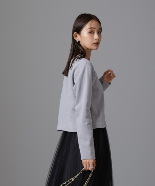 NANO universe（ナノユニバース）の「サカリバドットクルーネックカーディガン（カーディガン/ボレロ・レディース・ブラック/グレー/アイボリー・FREE）」の11枚目の写真