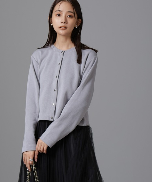 NANO universe（ナノユニバース）の「サカリバドットクルーネックカーディガン（カーディガン/ボレロ・レディース・ブラック/グレー/アイボリー・FREE）」の13枚目の写真