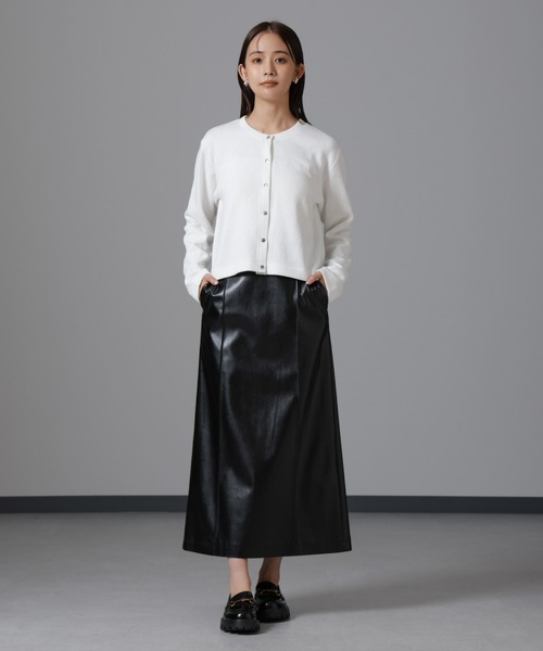 NANO universe（ナノユニバース）の「サカリバドットクルーネックカーディガン（カーディガン/ボレロ・レディース・ブラック/グレー/アイボリー・FREE）」の8枚目の写真