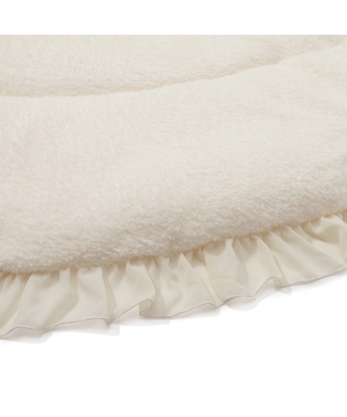 【セール】【オンラインショップ限定】ホワモコ フリル こたつ布団 円形 φ1900 アイボリー（インテリア雑貨）｜Francfranc（フランフラン）