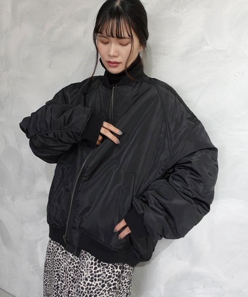 CORNERS（コーナーズ）の「ファイバーダウンギャザーブルゾン（ブルゾン・レディース・アイボリー/グレー/ブラック・M）」の10枚目の写真