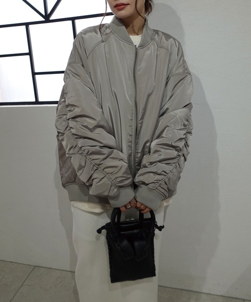 CORNERS（コーナーズ）の「ファイバーダウンギャザーブルゾン（ブルゾン・レディース・アイボリー/グレー/ブラック・M）」の14枚目の写真