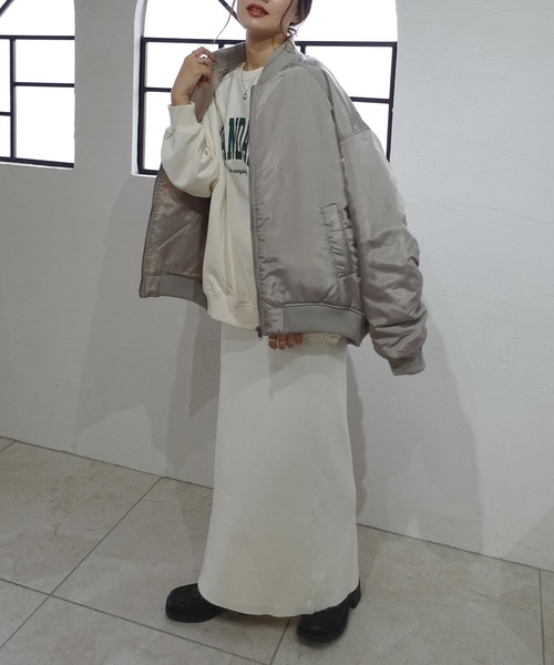 CORNERS（コーナーズ）の「ファイバーダウンギャザーブルゾン（ブルゾン・レディース・アイボリー/グレー/ブラック・M）」の15枚目の写真