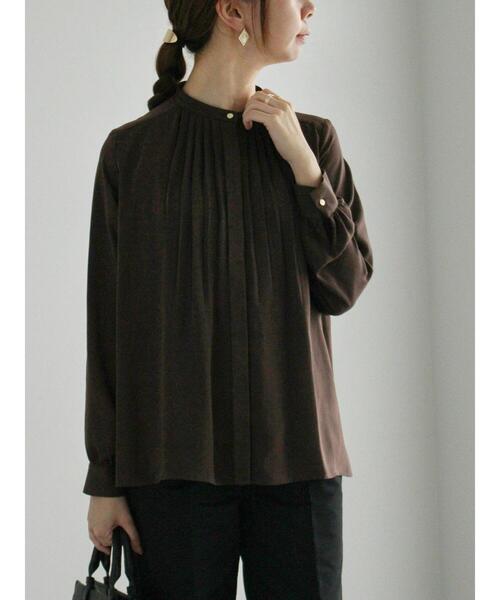 Te chichi（テチチ）の「金釦フロントタックブラウス（シャツ/ブラウス・レディース・ネイビー/グレー/ブラウン/ベージュ・F）」の3枚目の写真