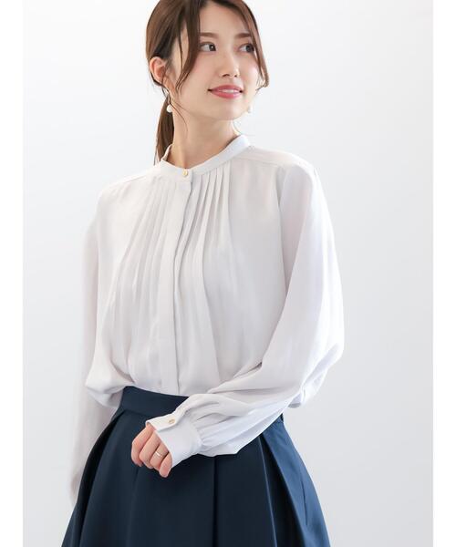 Te chichi（テチチ）の「金釦フロントタックブラウス（シャツ/ブラウス・レディース・ネイビー/グレー/ブラウン/ベージュ・F）」の2枚目の写真