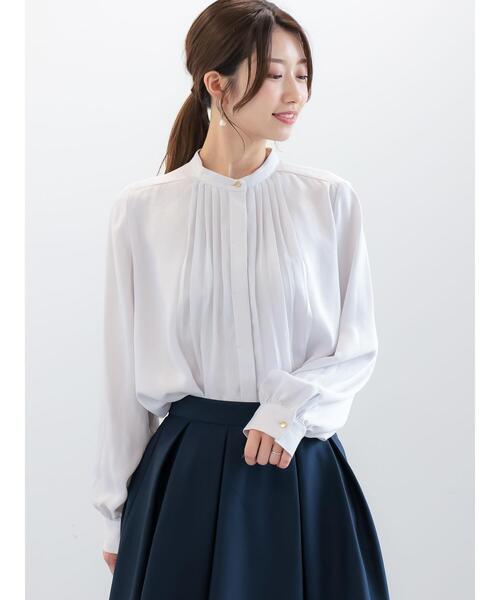 Te chichi（テチチ）の「金釦フロントタックブラウス（シャツ/ブラウス・レディース・ネイビー/グレー/ブラウン/ベージュ・F）」の11枚目の写真