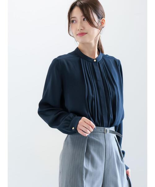 Te chichi（テチチ）の「金釦フロントタックブラウス（シャツ/ブラウス・レディース・ネイビー/グレー/ブラウン/ベージュ・F）」の14枚目の写真