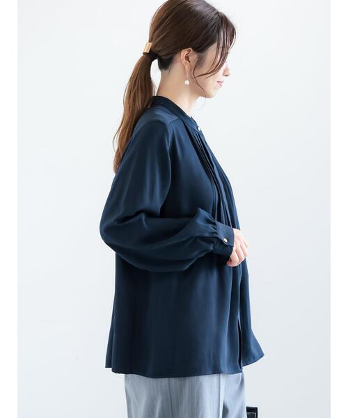 Te chichi（テチチ）の「金釦フロントタックブラウス（シャツ/ブラウス・レディース・ネイビー/グレー/ブラウン/ベージュ・F）」の16枚目の写真