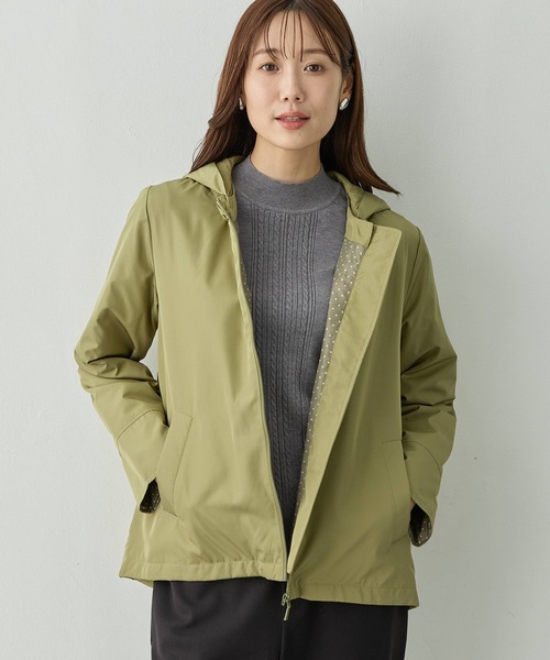 Petit Honfleur（プチオンフルール）の「2WAYスーパーウォームジャケット【フード取り外し可能・発熱中綿・撥水】（ダウンジャケット/コート・レディース・ネイビー/ベージュ/カーキ・9号/11号/13号）」の2枚目の写真