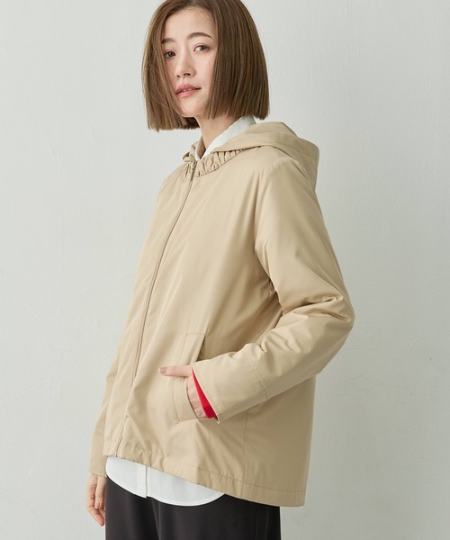 Petit Honfleur（プチオンフルール）の「2WAYスーパーウォームジャケット【フード取り外し可能・発熱中綿・撥水】（ダウンジャケット/コート・レディース・ネイビー/ベージュ/カーキ・9号/11号/13号）」の7枚目の写真