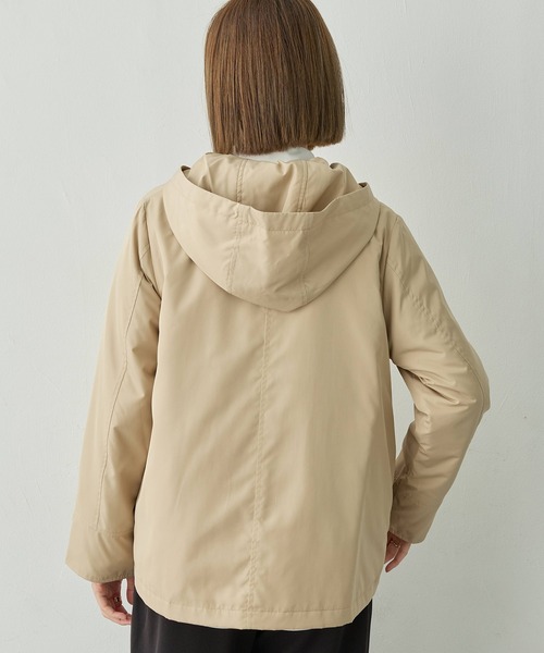 Petit Honfleur（プチオンフルール）の「2WAYスーパーウォームジャケット【フード取り外し可能・発熱中綿・撥水】（ダウンジャケット/コート・レディース・ネイビー/ベージュ/カーキ・9号/11号/13号）」の9枚目の写真