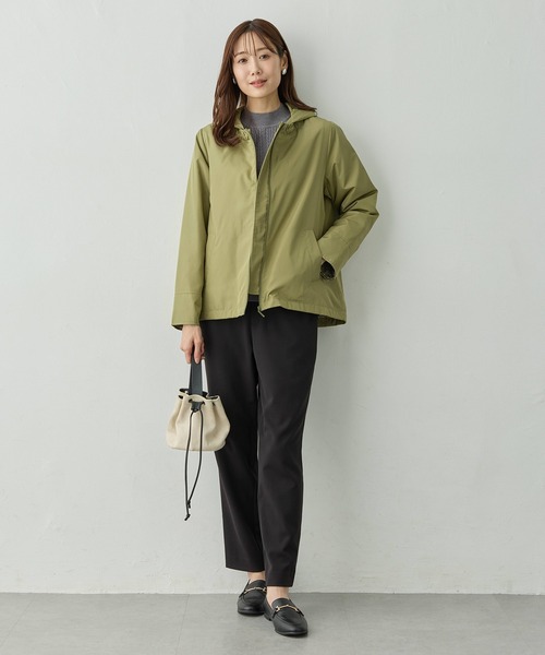 Petit Honfleur（プチオンフルール）の「2WAYスーパーウォームジャケット【フード取り外し可能・発熱中綿・撥水】（ダウンジャケット/コート・レディース・ネイビー/ベージュ/カーキ・9号/11号/13号）」の18枚目の写真