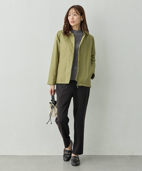 Petit Honfleur（プチオンフルール）の「2WAYスーパーウォームジャケット【フード取り外し可能・発熱中綿・撥水】（ダウンジャケット/コート・レディース・ネイビー/ベージュ/カーキ・9号/11号/13号）」の19枚目の写真