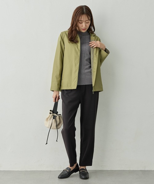 Petit Honfleur（プチオンフルール）の「2WAYスーパーウォームジャケット【フード取り外し可能・発熱中綿・撥水】（ダウンジャケット/コート・レディース・ネイビー/ベージュ/カーキ・9号/11号/13号）」の20枚目の写真