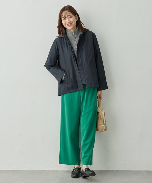 Petit Honfleur（プチオンフルール）の「2WAYスーパーウォームジャケット【フード取り外し可能・発熱中綿・撥水】（ダウンジャケット/コート・レディース・ネイビー/ベージュ/カーキ・9号/11号/13号）」の21枚目の写真