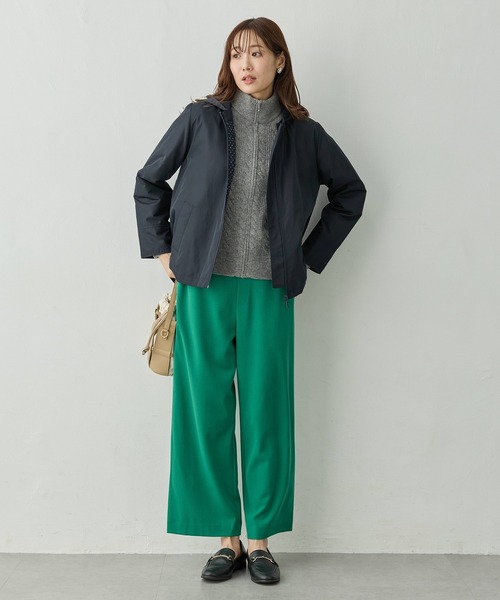 Petit Honfleur（プチオンフルール）の「2WAYスーパーウォームジャケット【フード取り外し可能・発熱中綿・撥水】（ダウンジャケット/コート・レディース・ネイビー/ベージュ/カーキ・9号/11号/13号）」の22枚目の写真