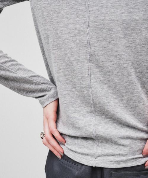 cloenc（クロエンス）の「◆【手洗い可】タートルネックカットソー（Tシャツ/カットソー・レディース・ライトグレー/ホワイト系/ブラック・02）」の13枚目の写真