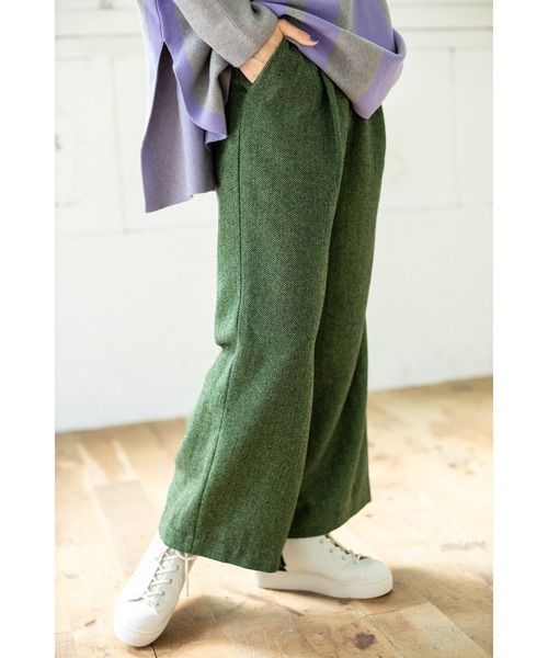 【セール】ヘリンボーンワイドパンツ（その他パンツ）｜OSMOSIS（オズモーシス）