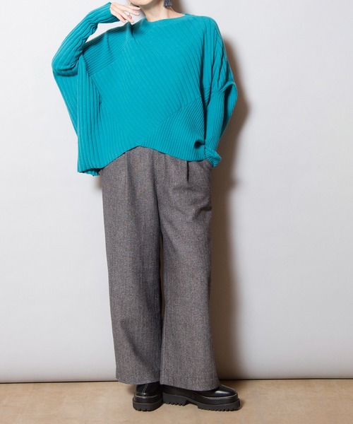 【セール】ヘリンボーンワイドパンツ（その他パンツ）｜OSMOSIS（オズモーシス）