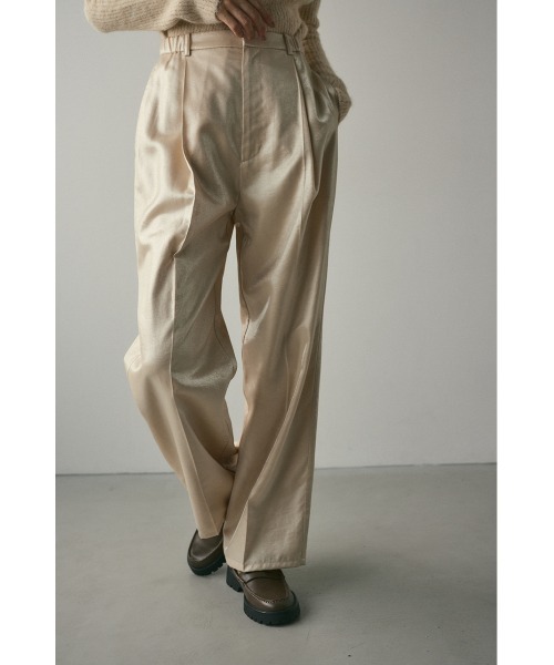 STYLEMIXER（スタイルミキサー）の「サテンタックパンツ（その他パンツ・レディース・アイボリー/イエロー/ブラウン・SMALL/MEDIUM）」の6枚目の写真
