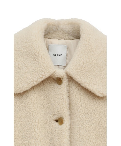 CLANE（クラネ）の「RIDGE POCKET BOA OVER COAT（ステンカラーコート・レディース・ベージュ/アイボリー・1/2/0）」の19枚目の写真