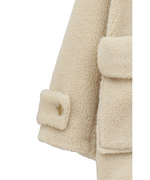 CLANE（クラネ）の「RIDGE POCKET BOA OVER COAT（ステンカラーコート・レディース・ベージュ/アイボリー・1/2/0）」の20枚目の写真