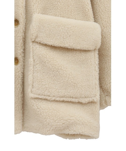 CLANE（クラネ）の「RIDGE POCKET BOA OVER COAT（ステンカラーコート・レディース・ベージュ/アイボリー・1/2/0）」の21枚目の写真