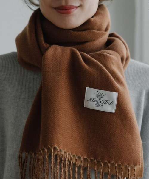 セール】【MASCLUB】フリンジ大判ストール マフラー（マフラー
