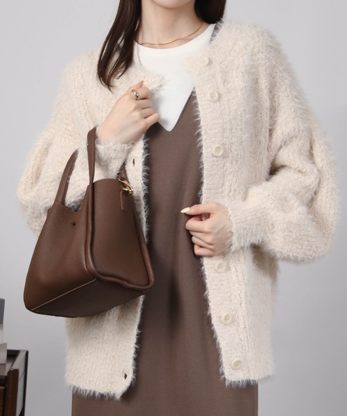 セール】シャギーUネックカーデ（カーディガン/ボレロ）｜Social GIRL
