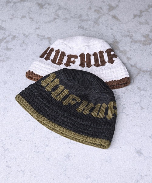 HUF（ハフ）の「CLASSIC KNIT BUCKET HAT（ハット・メンズ・ベージュ系その他/ブラック・ONE SIZE）」の3枚目の写真