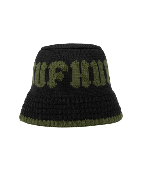 HUF（ハフ）の「CLASSIC KNIT BUCKET HAT（ハット・メンズ・ベージュ系その他/ブラック・ONE SIZE）」の4枚目の写真