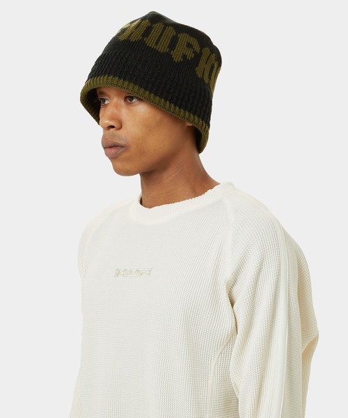 HUF（ハフ）の「CLASSIC KNIT BUCKET HAT（ハット・メンズ・ベージュ系その他/ブラック・ONE SIZE）」の10枚目の写真